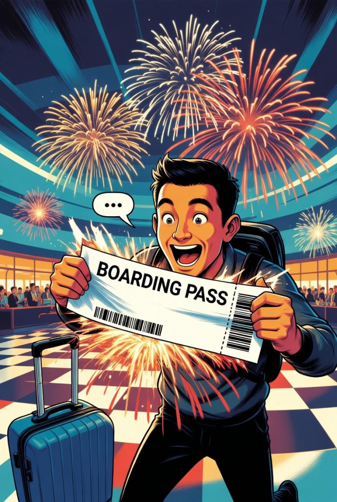 Traveler reviewing cancellation options after a changed reservation.